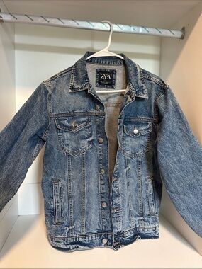 ZARA Light Blue Washed Denim Jacket
